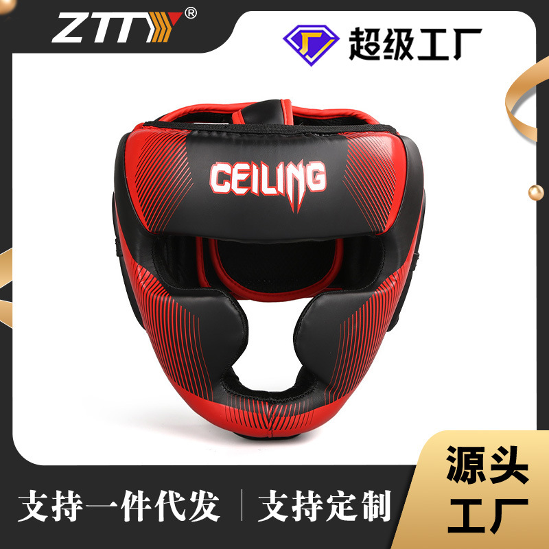 Casco de boxeo Ceiling Entrenamiento de boxeo Sanda Lucha libre Equipo de protección de boxeo para adultos Protector de cabeza de protección