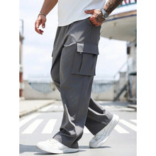 H 60308 Multi-pocket plus size cargo pants ��ڴ����빤װ��