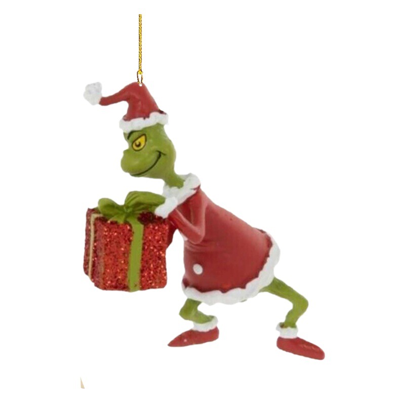 Cruz-frontera Navidad divertido Grinch colgante ornamento Navidad decoración acrílico árbol de Navidad colgante ornamento