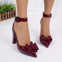 V 32541 Summer New Style Hollow Bow Red Heels ���ʺ�����߸�