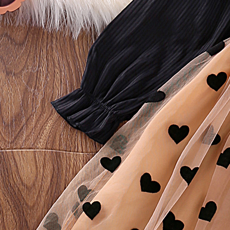 Kinder Mesh Prinzessinnenkleid Für Mädchen Valentinstag Party_voghion.com