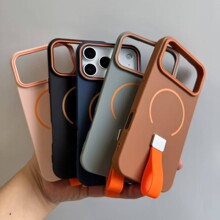 亲肤柔彩磁吸适用iPhone17手机壳仿原细磁带挂绳防摔苹果15保护套