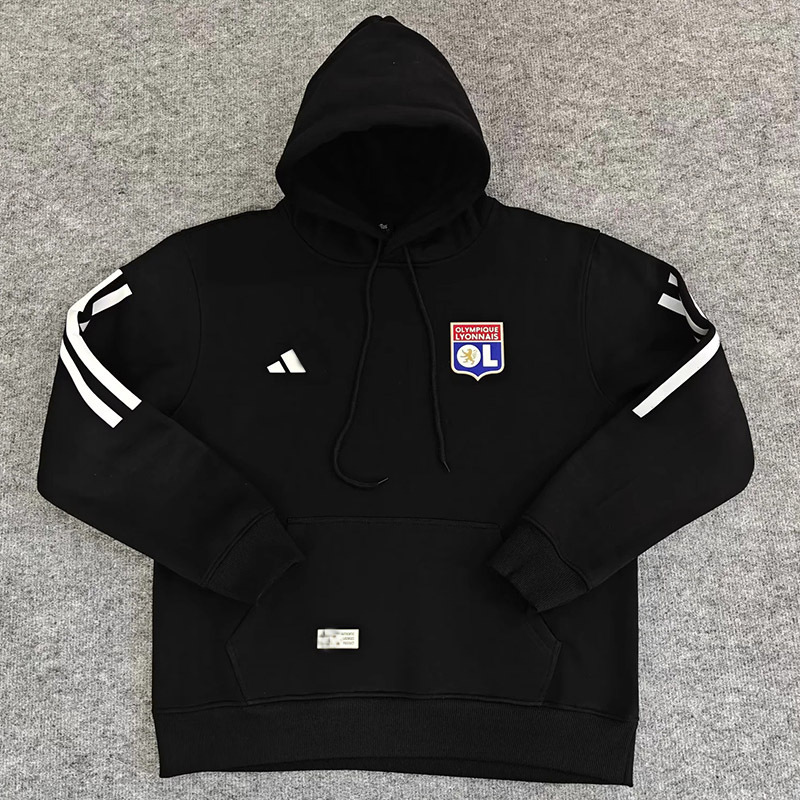 Lyon Player Fleece-Lined Cross-Border Amazon Men's European and American Sports Hooded Sweatshirt Men's American Football Hoodie