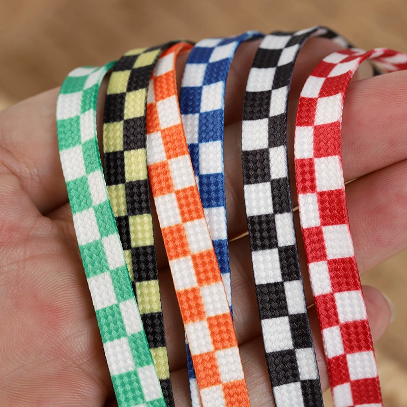 Шнурки в клетку для мужчин и женщин, для кед 1970-х, для кроссовок AJ1 AF1 Air Force One DUNK, одна пара