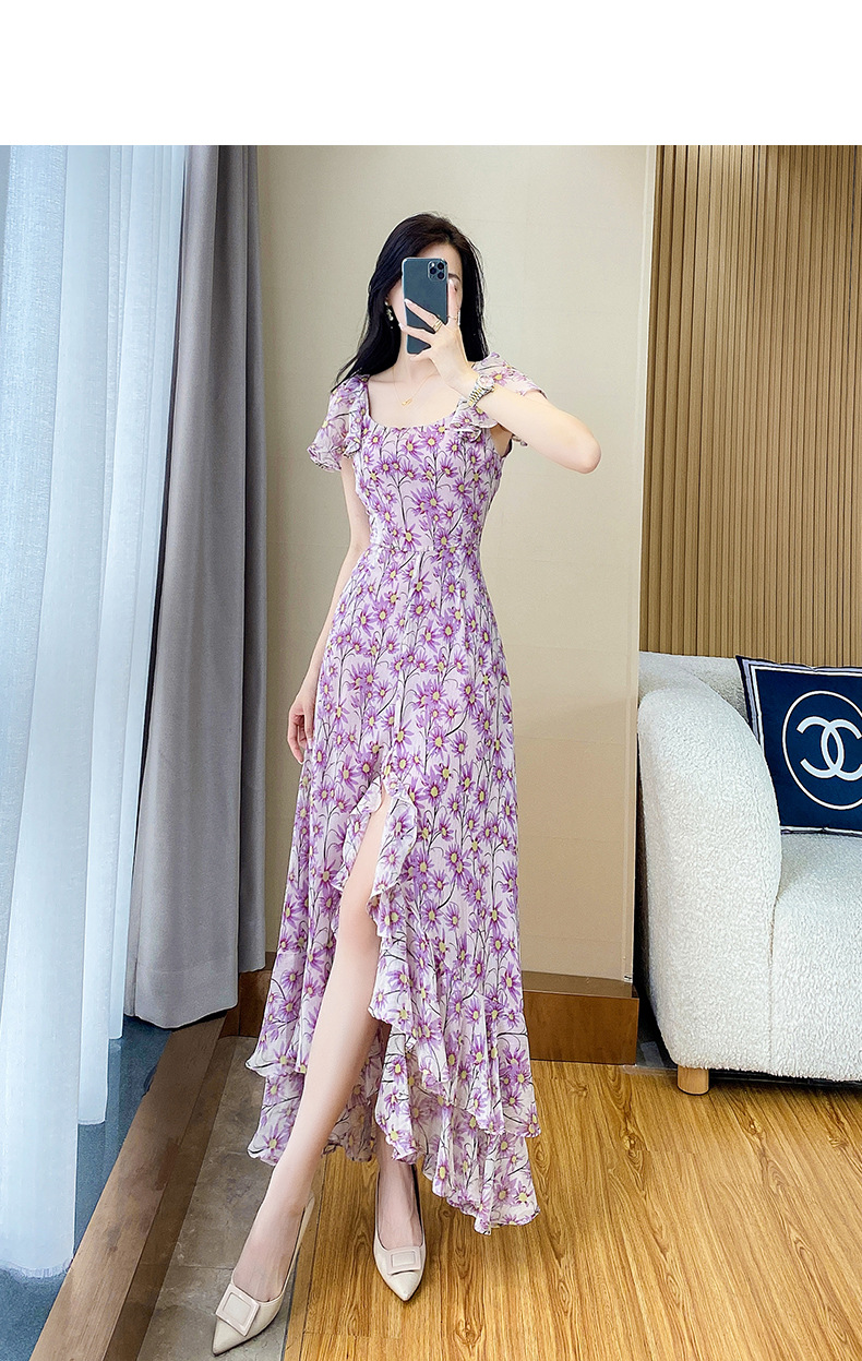 C2806 1350K VÁY ĐẦM LIỀN THÂN DÁNG DÀI NỮ DONTDHI MÙA HÈ HỌA TIẾT HOA THỜI TRANG NỮ VẢI VOAN G04 SẢN PHẨM MỚI