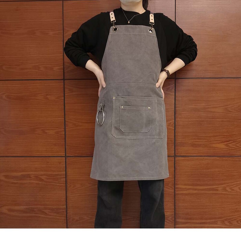 custom logo nail art gardening professional retro oil painting carpentry apron milk tea shop fashion work clothes