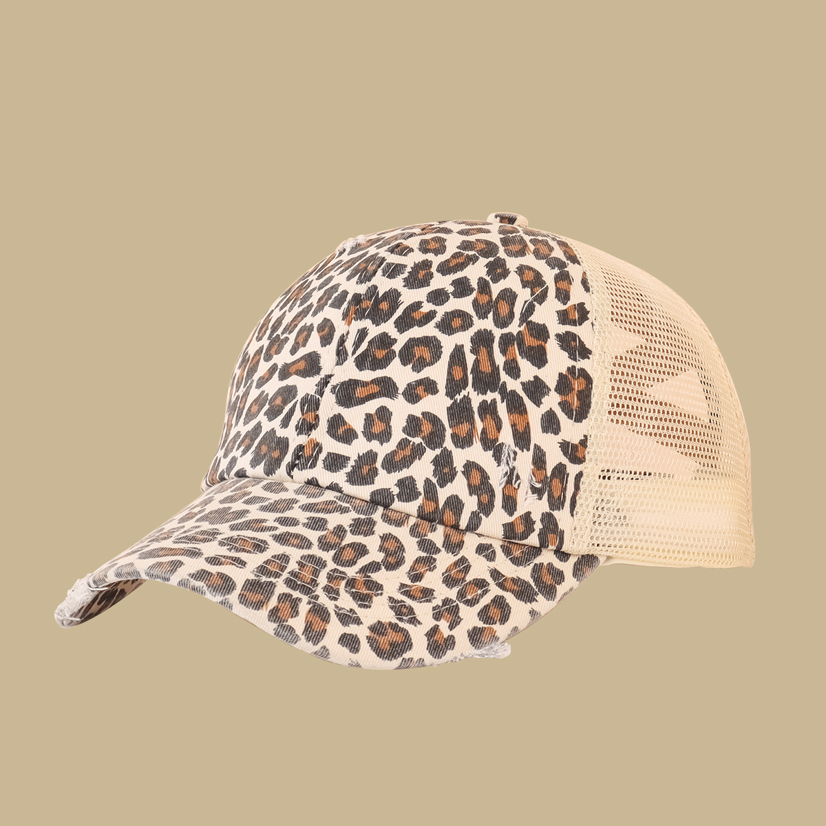 Fashion Leopard Print Breathable Mesh Baseball Cap display picture 9