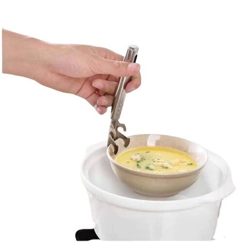 Kitchen stainless steel heat-resistant bowl clip plate lifter tray grabber pot holder anti-slip small tool magic tool