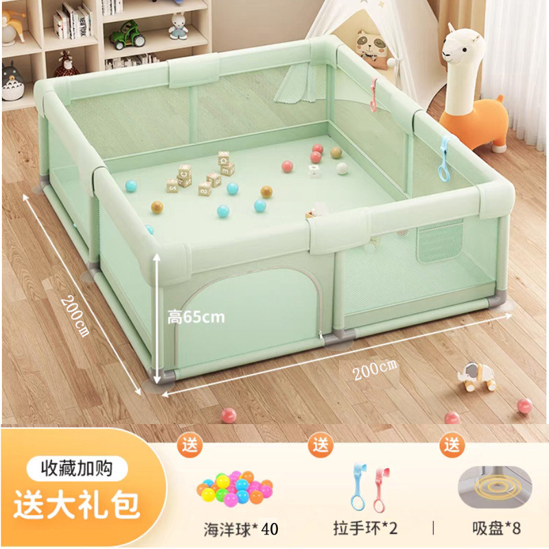 Parque infantil transfronterizo para bebés, corralito interior anticaídas para niños pequeños, valla de protección interactiva para gatear, barandilla de seguridad.