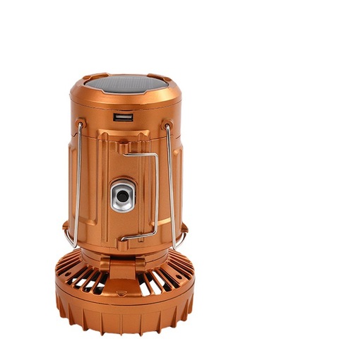 Solar-powered fan lamp, multi-functional fan lantern, LED camping tent light, outdoor lighting, strong flashlight, camping light