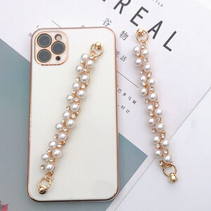 2pcs Following from the new diy jewelry mobile phone case set auger pearl bracelet with alloy pearl fashion phone drop all sorts of accessories