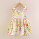 Summer Girl's Sling Silk dress Nightdress Cotton Silk Beach Dress Baby Girl's Artificial Cotton Vest Dress