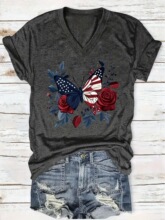 J 85782 Women's Round Neck 3D Print T-Shirt ��ͨӡ��T��
