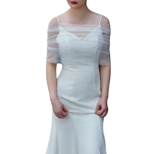 Youlapan cross-border wedding dress, bridesmaid toast dress, arm-covering plus size female Amazon bride shawl VG73