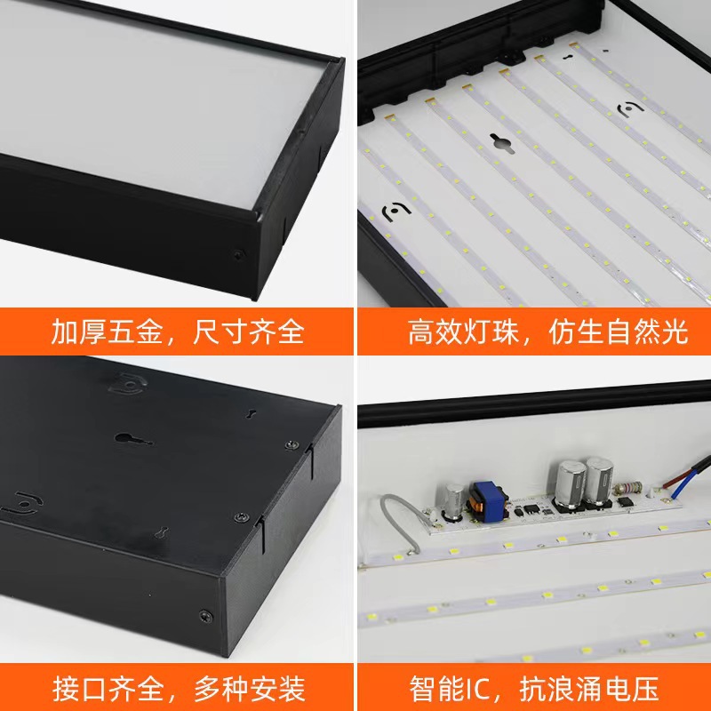 lámpara de oficina, lámpara de protección de ojos, lámpara de oficina, lámpara de gimnasio, lámpara cuadrada, lámpara en forma de barra