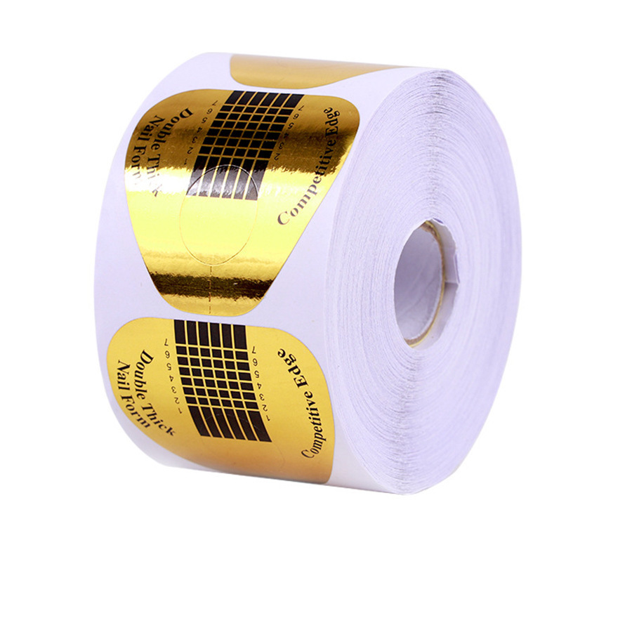 Soporte de papel de uñas rectangular herradura fototerapia extensión de uñas de cristal clavo de oro Especial