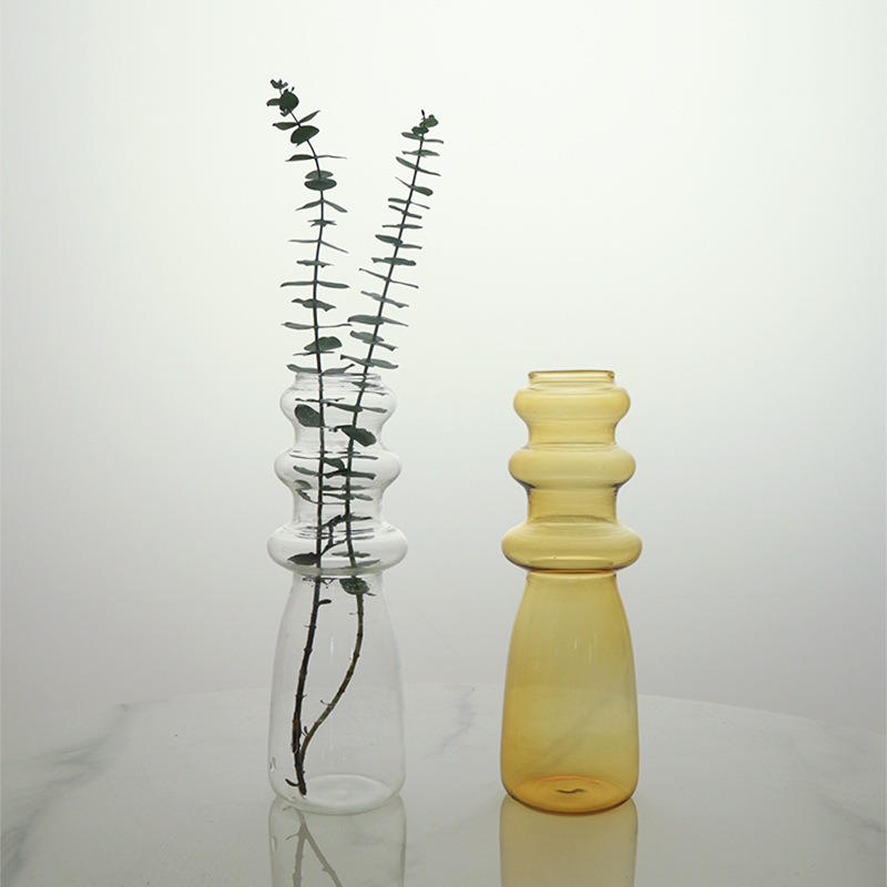 Florero pequeño de cristal, nicho hidropónico para cultivo en agua, adorno transparente con forma de burbuja, decoración para arreglos florales en la sala de estar, bola de cristal con forma geométrica