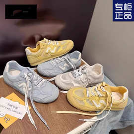 时尚网面透气德训鞋女2025年夏季新款双鞋带透气显脚小运动阿甘鞋
