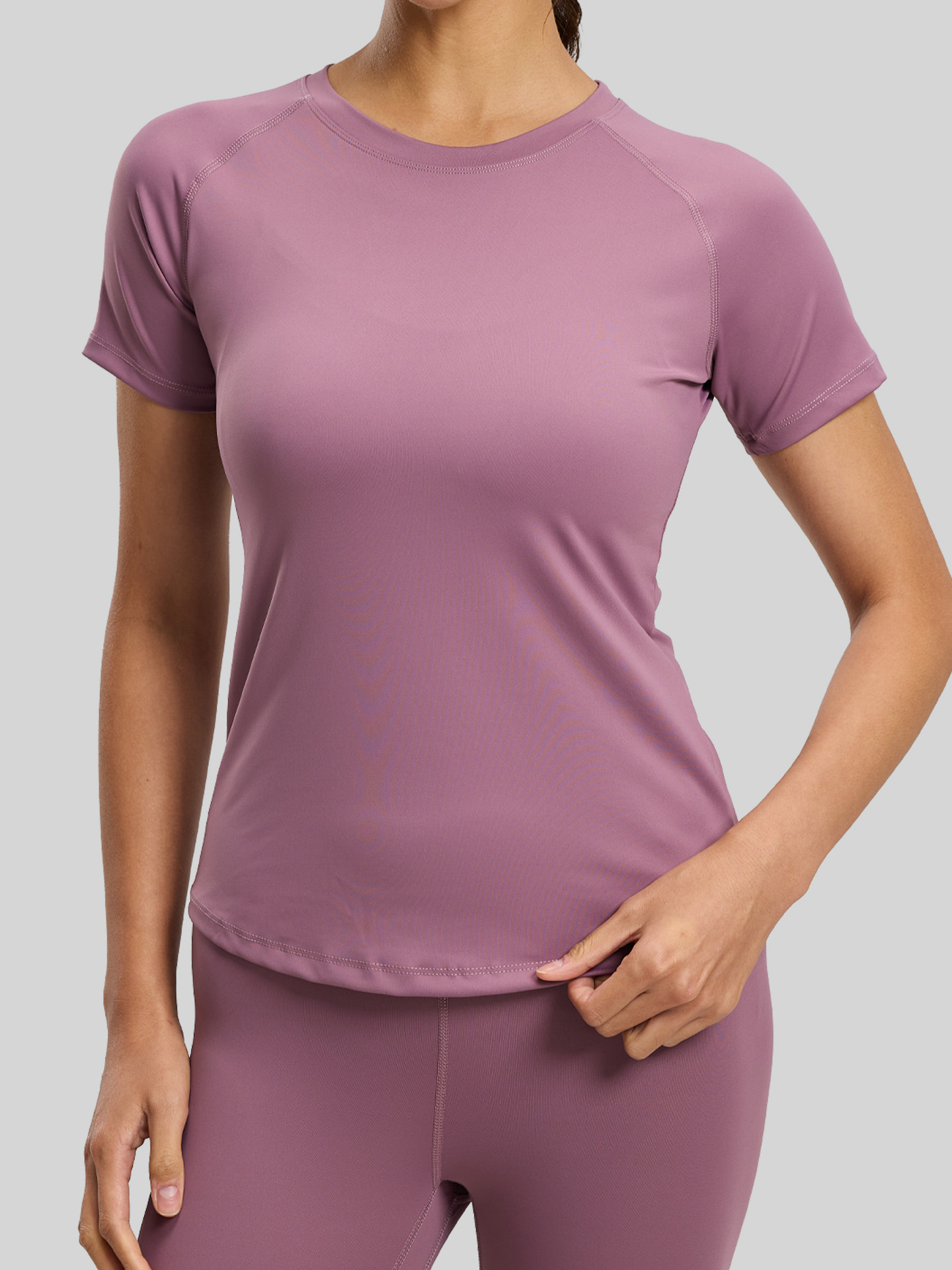 Juyitang back malla yoga manga corta pecho modelado secado rápido transpirable deportes fitness top mujer