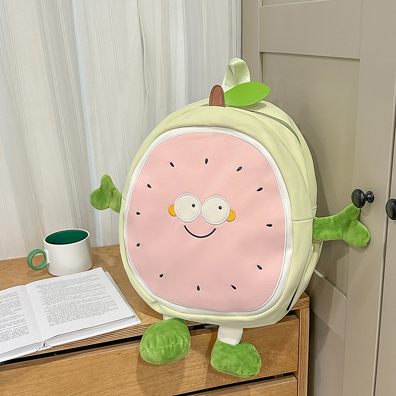 Dulce pequeña mochila de dama fresca dibujos animados lindos frutas bales mochila de estudiantes universitarios suave mochila de chicas