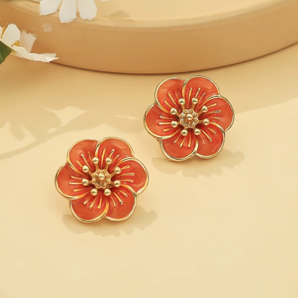 Orange earrings