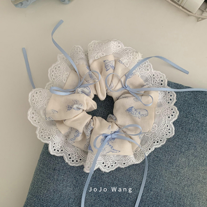 Cuerda para el cabello de intestino grueso retro francés para mujer, satén de alta gama, cuerda para el cabello coreana, cuerda para el cabello Mori, accesorios para el cabello, tocado grande