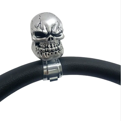 Steering wheel booster – personality booster ball variety - silver-skull-model