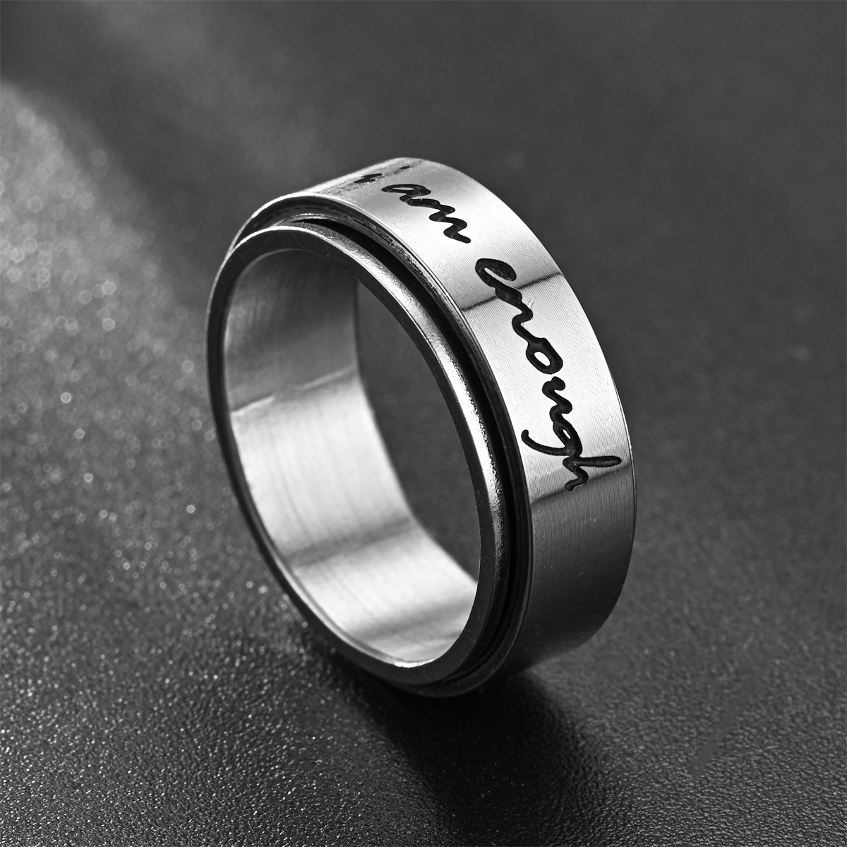 Fashion Letter Stainless Steel Rings 1 Piece