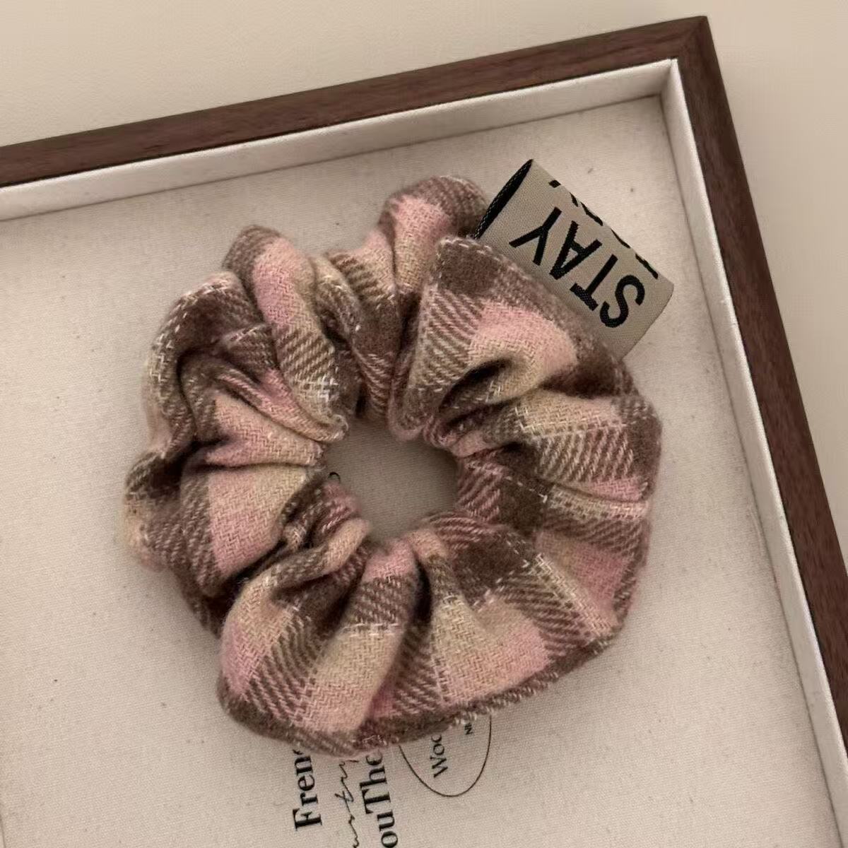 AL Hair Ring N o 47 - Retro Tweed Pink
