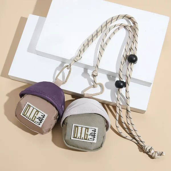Creative Mushroom Bag Sports Hanging Neck Bag Travel Storage Headphone Bag Fashion Brand Personalized Chest Bag All-match Student Coin Purse