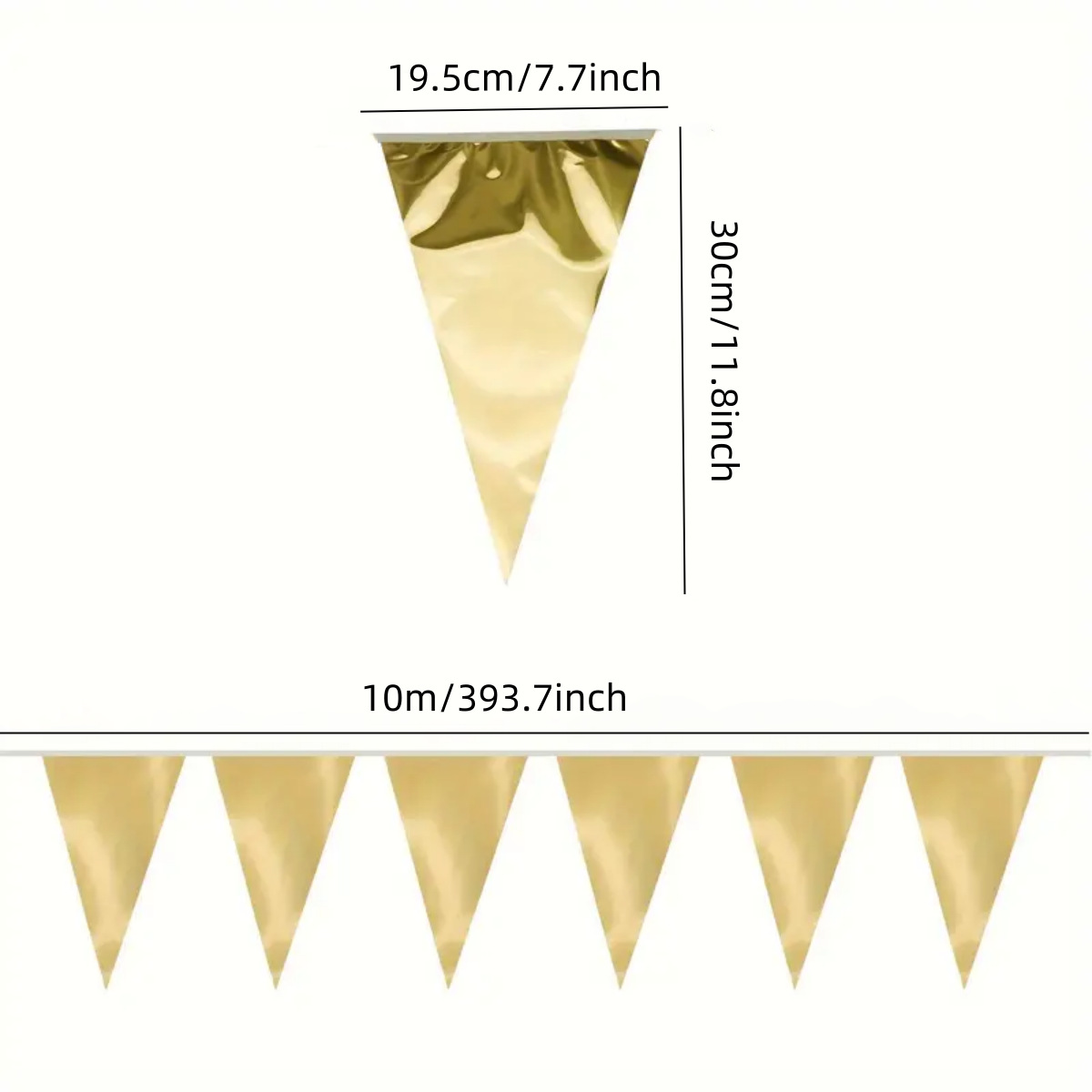Espejo cosido banderín bandera colgante de 10 metros, decoración de fiesta de cumpleaños, ventana de la habitación, bandera colorida, bandera de cadena de flores