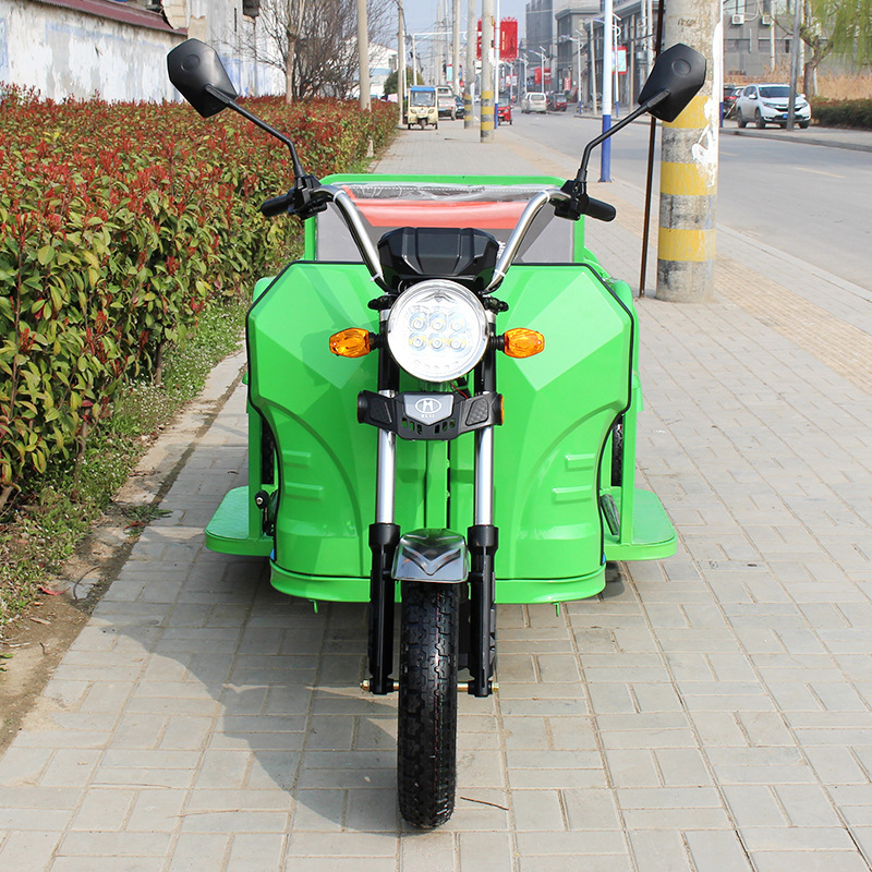 Nueva Energía saneamiento limpieza coche basura barcaza limpieza transferencia Pequeña cláusula de cadena simple cuatro barriles camión de basura eléctrico