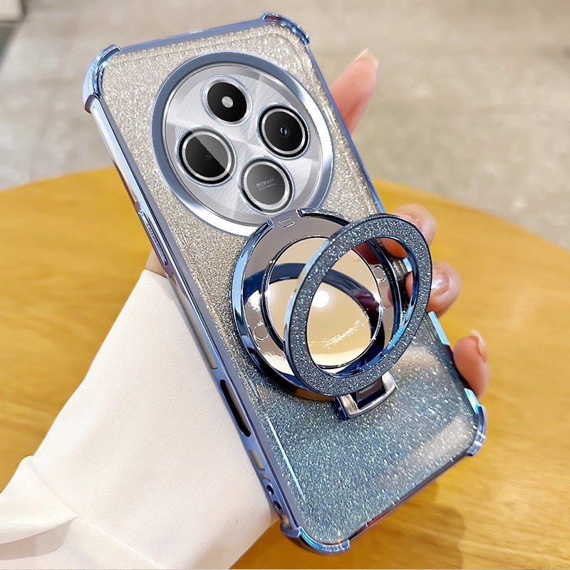 Yuanfeng Blue [Four-corner anti-fall shell + glitter mirror bracket]