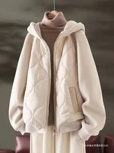 专柜加厚连帽棉衣2024冬季新款棉服棉袄夹棉加绒秋冬棉外套女