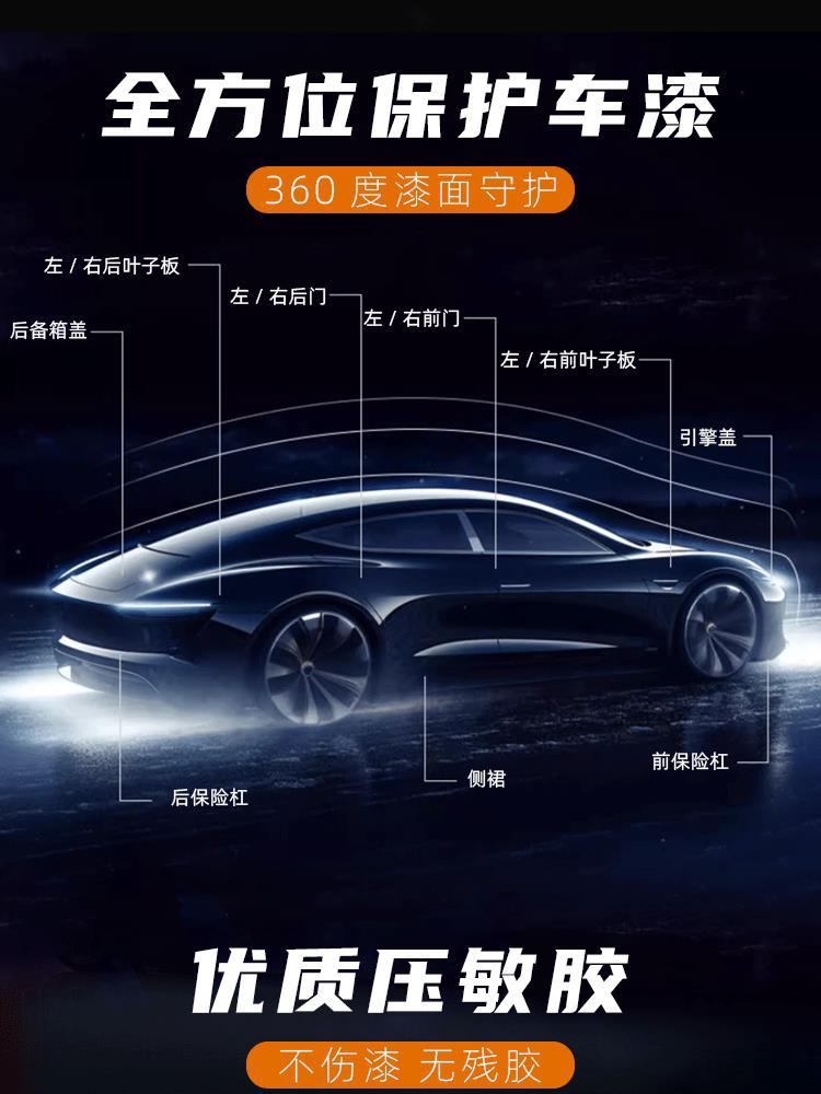 Suitable for the Arcfox S3 Car Invisible Car Cover Tpu Paint Protection Film Body Transparent Film Self-Repairing