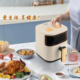 骆驼空气炸锅可视家用多功能电炸锅电烤箱自动无油大容量可视炸锅