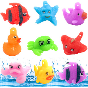 Tpr Soft Rubber Goldfish Artificial Marine Animal Fishing Toy Floating Fish Fishing Toy Gashapon Gift Wholesale