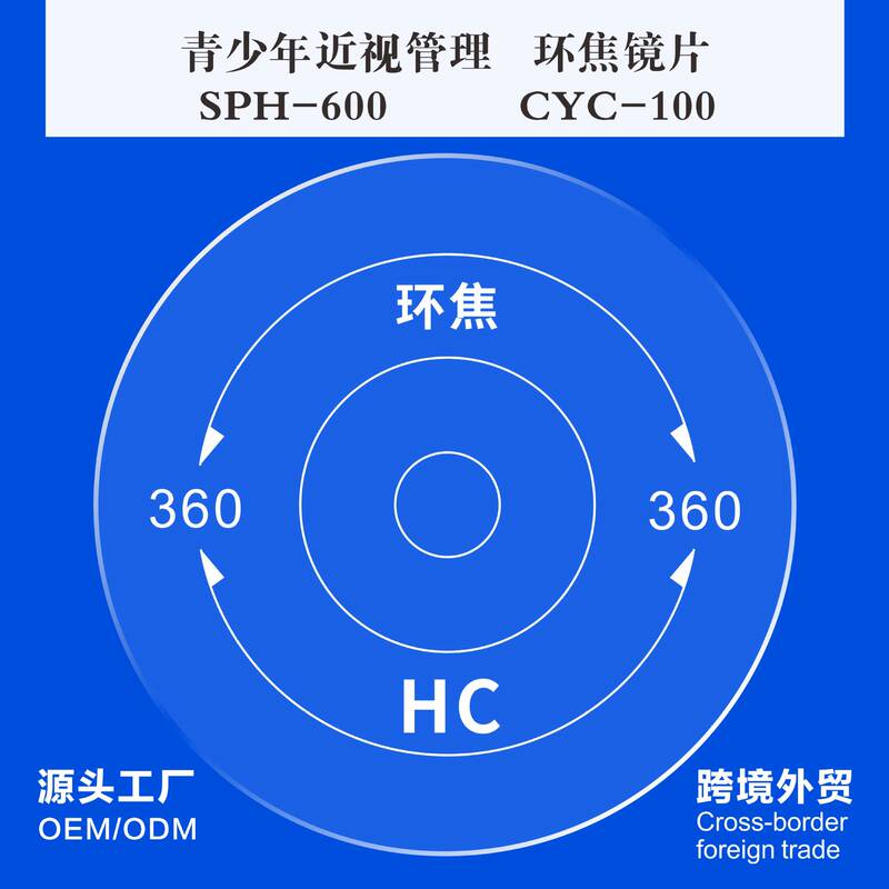 1.67 Ring Focus Anti-Blue Light 1.74 Defocus Lens 1.56 Resin Full Focus 1.60 Youth Prevention and Control Myopia Lens