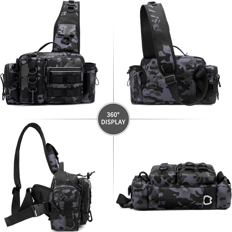 Bolsa de luya ocio multifuncional bolsa de pecho bolsa de cintura bolsa de hombro al aire libre bolsa de caña de pesca equipaje bolsa de pescar