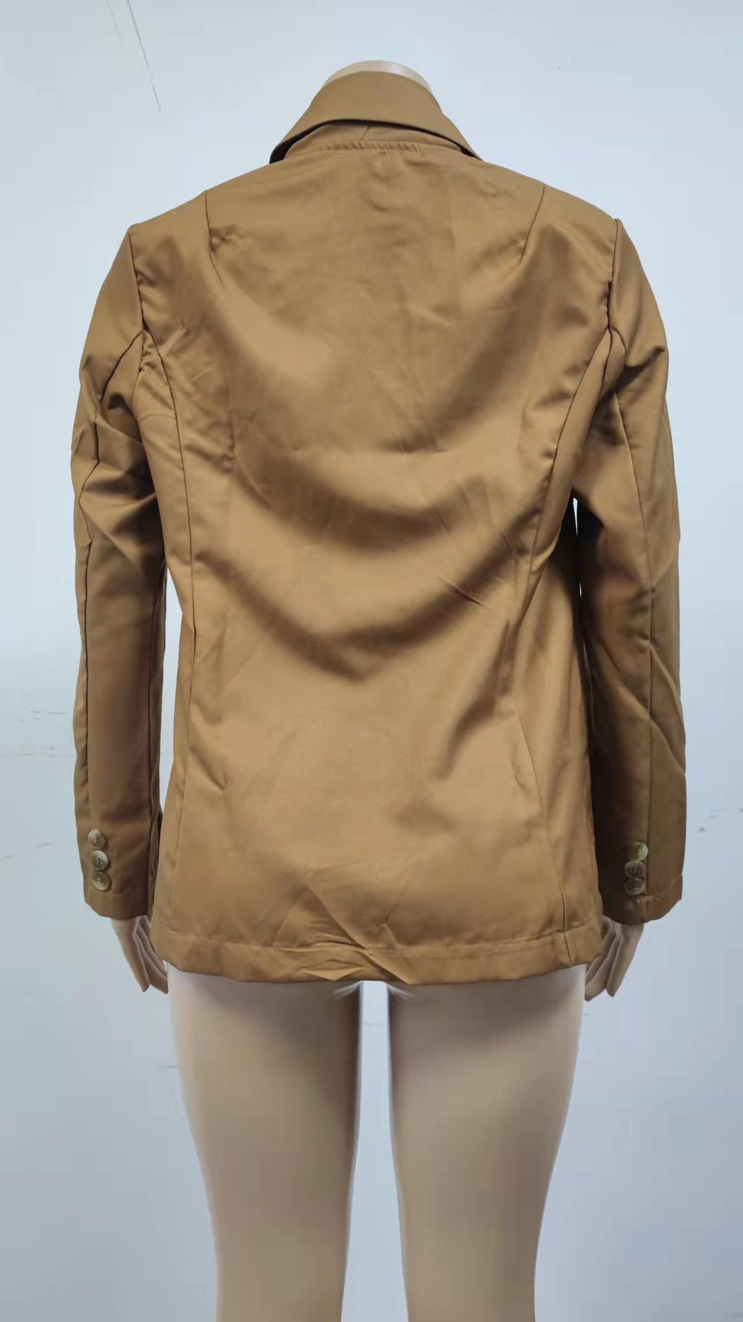 350g Weight Blazer Outerwear Type Long Sleeve Sleeve Length Single Breasted Placket Type Spandex, Polyester Fabric Type Blazer Tops Type Business, Cocktail Party Occasion Turndown Neckline Slim Fit Type Solid Color Pattern Spring, Autumn Season Women's Gender Elegant, Streetwear Style Women's Blazer Long Sleeve Blazers Elegant Streetwear Solid Color 5