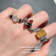 �����»ʹڌ�ʯ���Խ�ָ �K���� �18K�� �F���������ʯ��ָ�M��