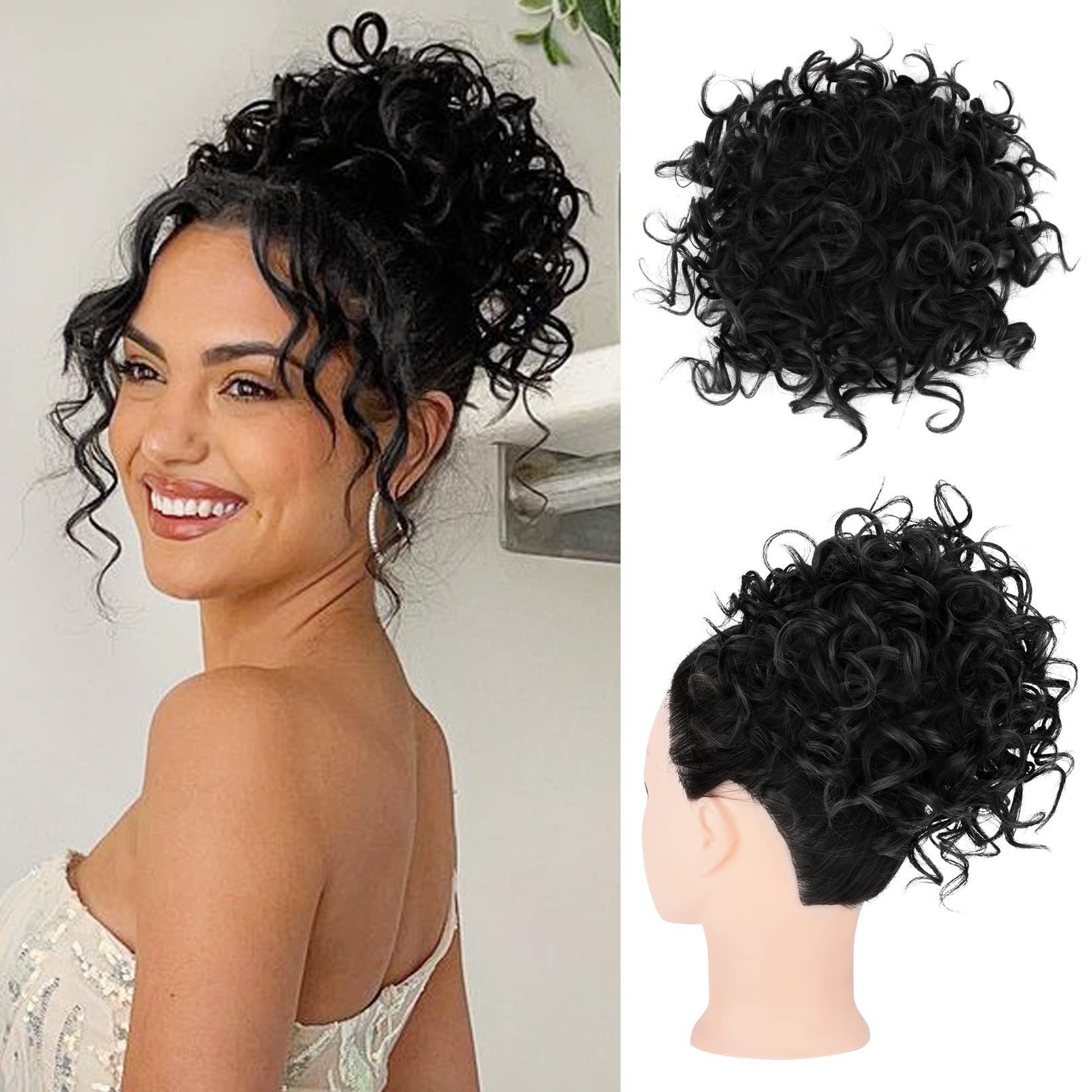 90g Weight weave bundle hair Wig & Hair Extension Type Women's Casual Street High Temperature Wire Ball Head Wig Grip