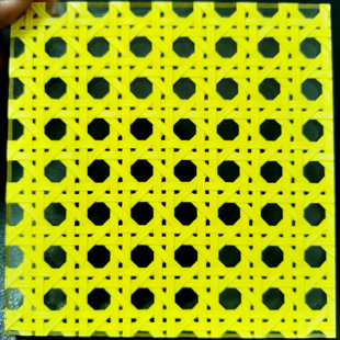 Acrylic Board with Embedded Fancy Woven Rattan Bamboo Pattern, Classical Club Art Partition Screen, Plexiglass