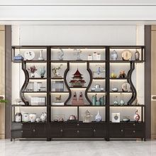 【限时】新款博古架新中式办公室柜子靠墙客厅茶桌茶具置物架