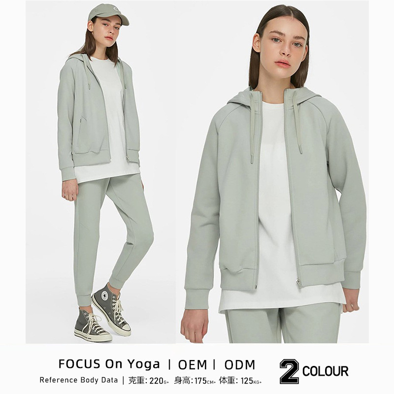Autumn and Winter Fitness Suit Hooded Sweatshirt Sports Pants Cotton Two-piece Simple Casual Slim-fit Pure Cotton Yoga Suit Autumn and Winter Fitness Suit Hooded Sweatshirt Sports Pants Cotton Two-piece Simple Casual Slim-fit Pure Cotton Yoga Suit