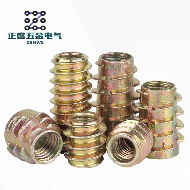 现货沉头内六角内外牙螺母彩锌 全牙直通无介内外牙预埋螺母