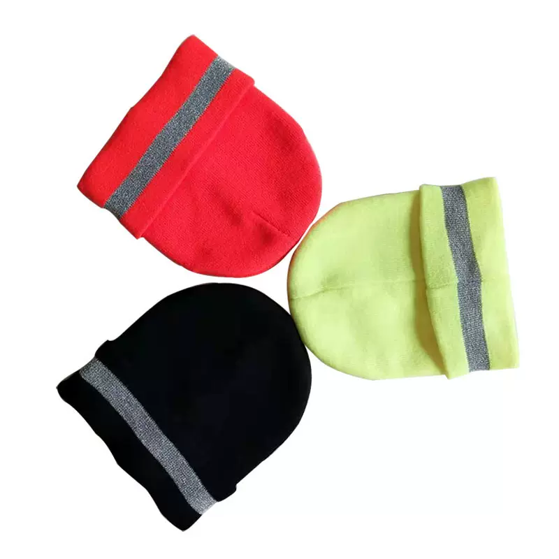 厂家直销  欧美反光丝针织帽