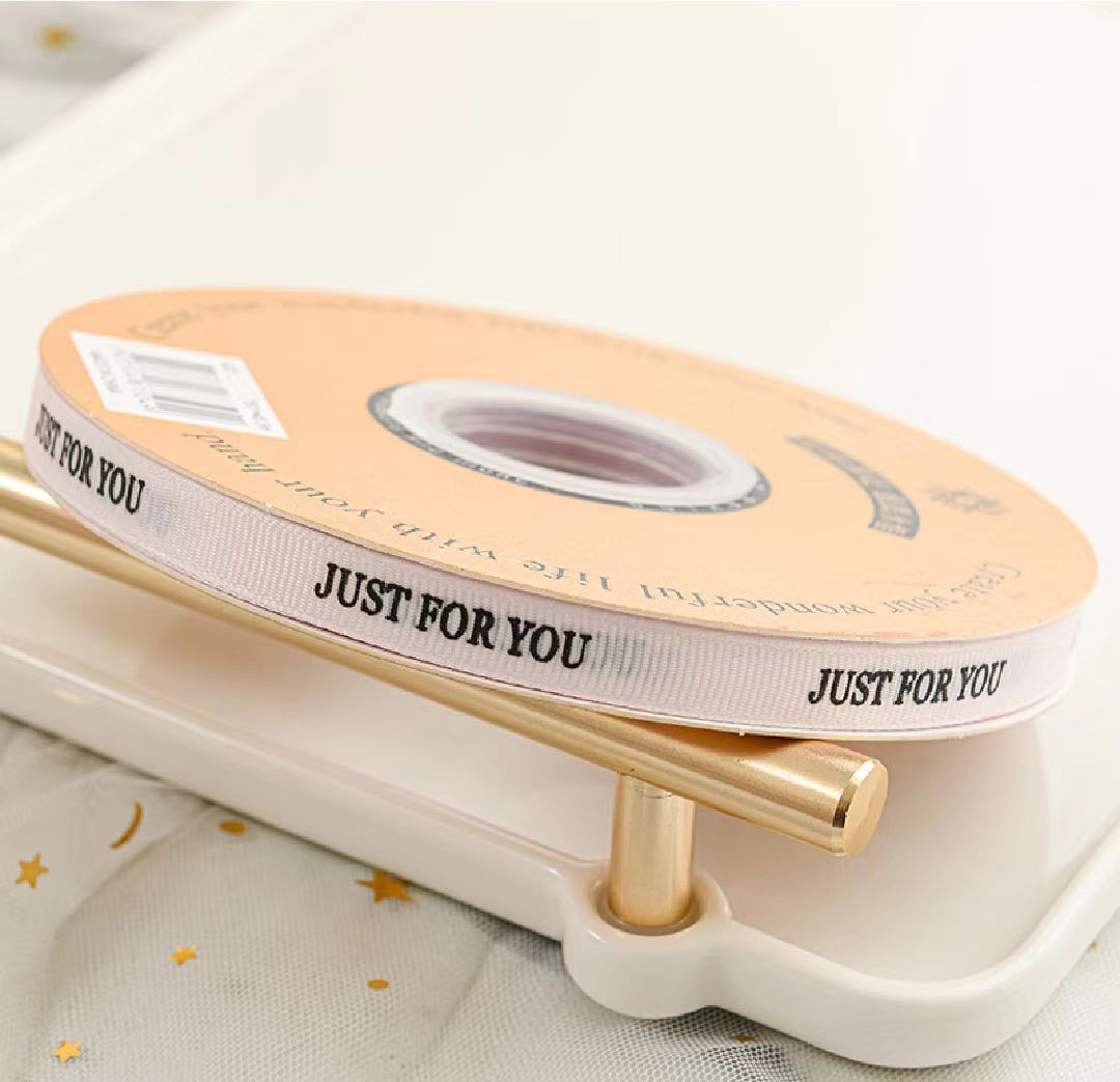 1cm cinta inglesa ramo caja de regalo embalaje hilo cinta de impresión sólo para usted flor cinta al por mayor