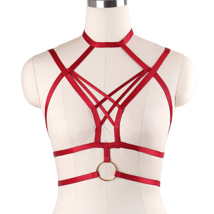 AliExpress cross-border supply harness hollow sexy underwear European and American uniform temptation bra O0584