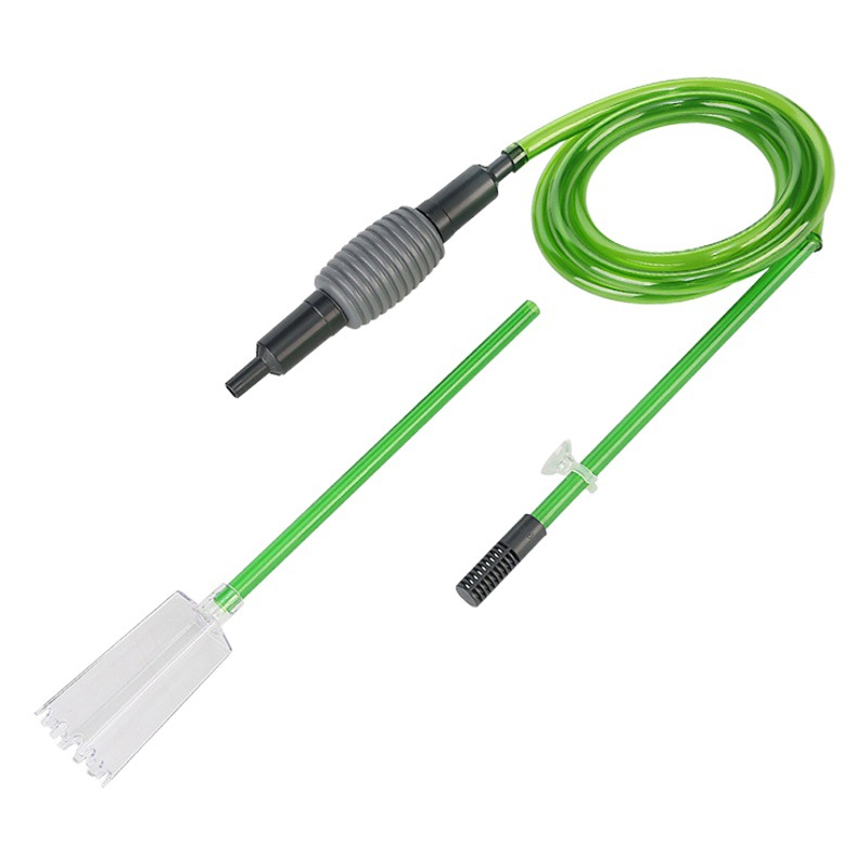 Kit de limpieza de peceras para mascotas, raspador de algas, succión de mano grande, juego de limpieza combinado de 5 piezas, cambiador de agua de sifón